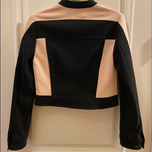BCBGMAXAZRIA Jacket | Black & Pink Hugo Color Bomber Jacket | XS - Picture 4 of 15